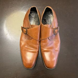 Kennith Cole Brown Monk Strap Dress Shoes